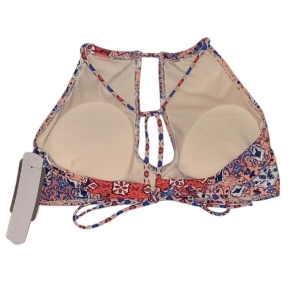 Daisy Fuentes Keyhole High Neck Bra Swim Top - Picture 2 of 2